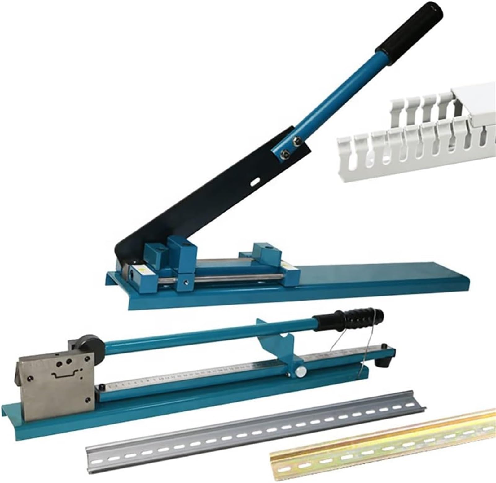 Herramienta de corte manual de riel DIN con doble ranura y regla para corte de aluminio