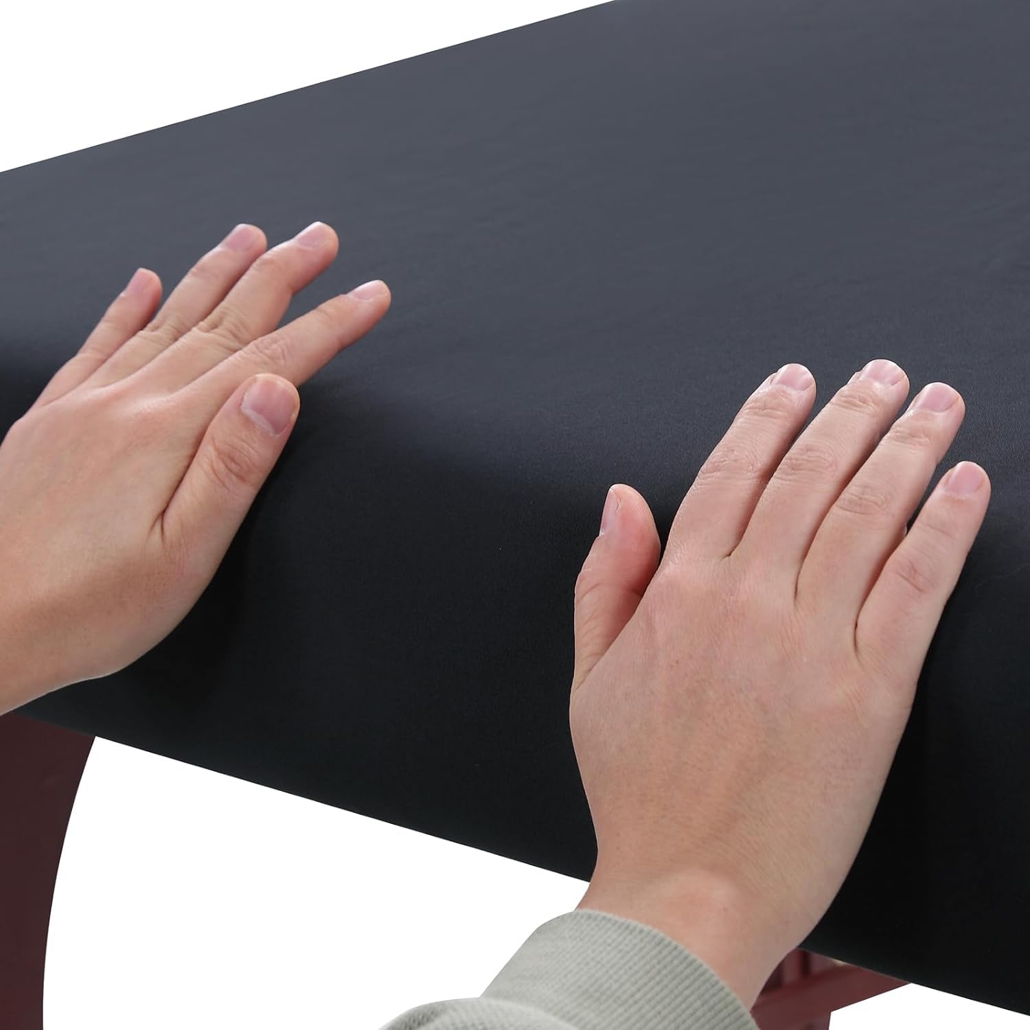 Parure De Draps 3 Pièces en Microfibre pour Table De Massage Drap-Housse Drap Plat Et Housse pour Têtière Massage Salon De Beauté Spa Salon De Coiffure Table Sheet Bed Cover (Beige,80 x 185 cm)