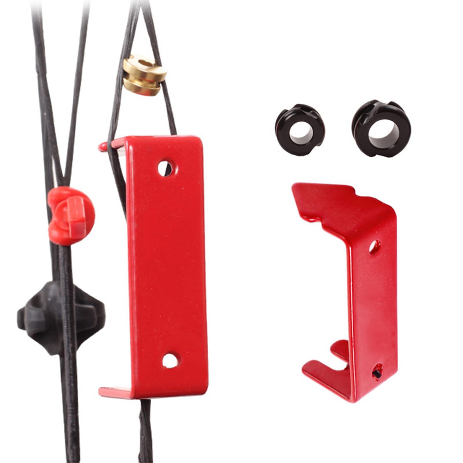 SPG Archery Peep Sight, 1/4" 3/16" Aluminum Peep Sight or Tubing peep Sight with Bowstring Splitter for Archery Compound Bow