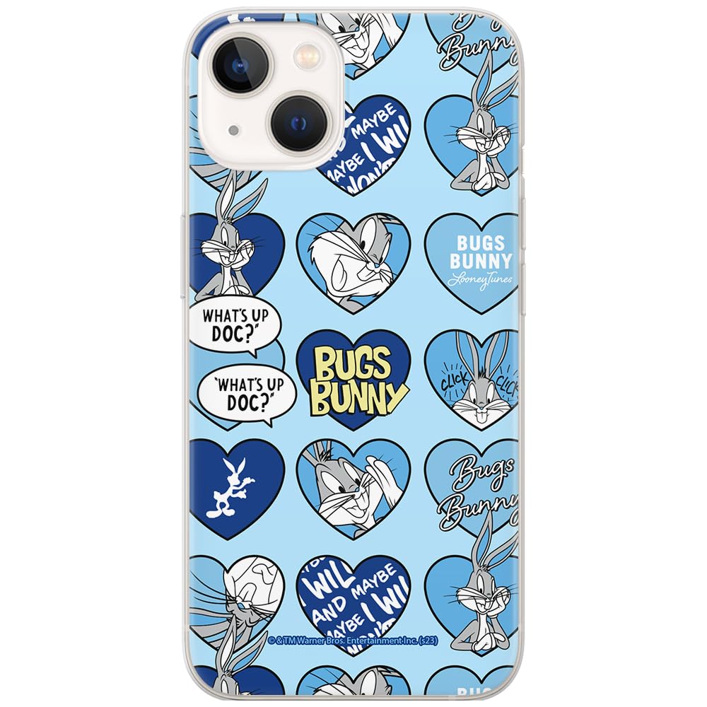 ERT GROUP mobile phone case for Iphone 13 original and officially Licensed Looney Tunes pattern Bugs 021 optimally adapted to the shape of the mobile phone, case made of TPU