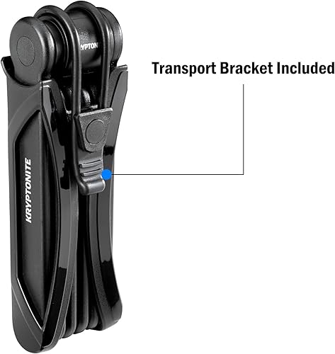 Miniatura 3 de Kryptonite Candado plegable para bicicleta, compacto, ligero, de alta seguridad, antirrobo, plegable, con 2 llaves y soporte para bicicletas