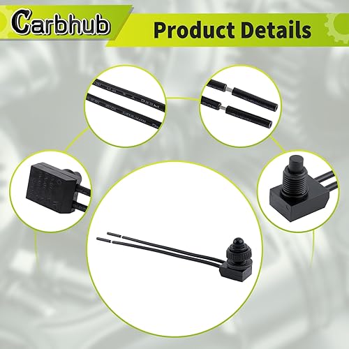 Miniatura 6 de 5 unidades de interruptor de botón de encendidoapagado impermeable de 12 V, interruptor de botón de encendidoapagado impermeable de 12 V de Carbhub