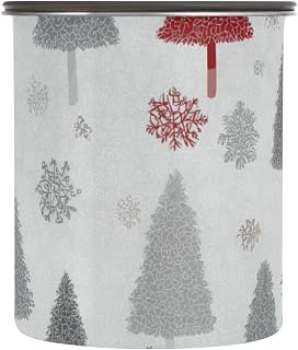 OTVEE Coffee Storage Containers Whimsical Tree Forest Art Airtight Food Storage Container 30oz Stainless Steel Canister for Coffee, Ideal for Beans, Grounds, Sugar, Tea General Food Storage