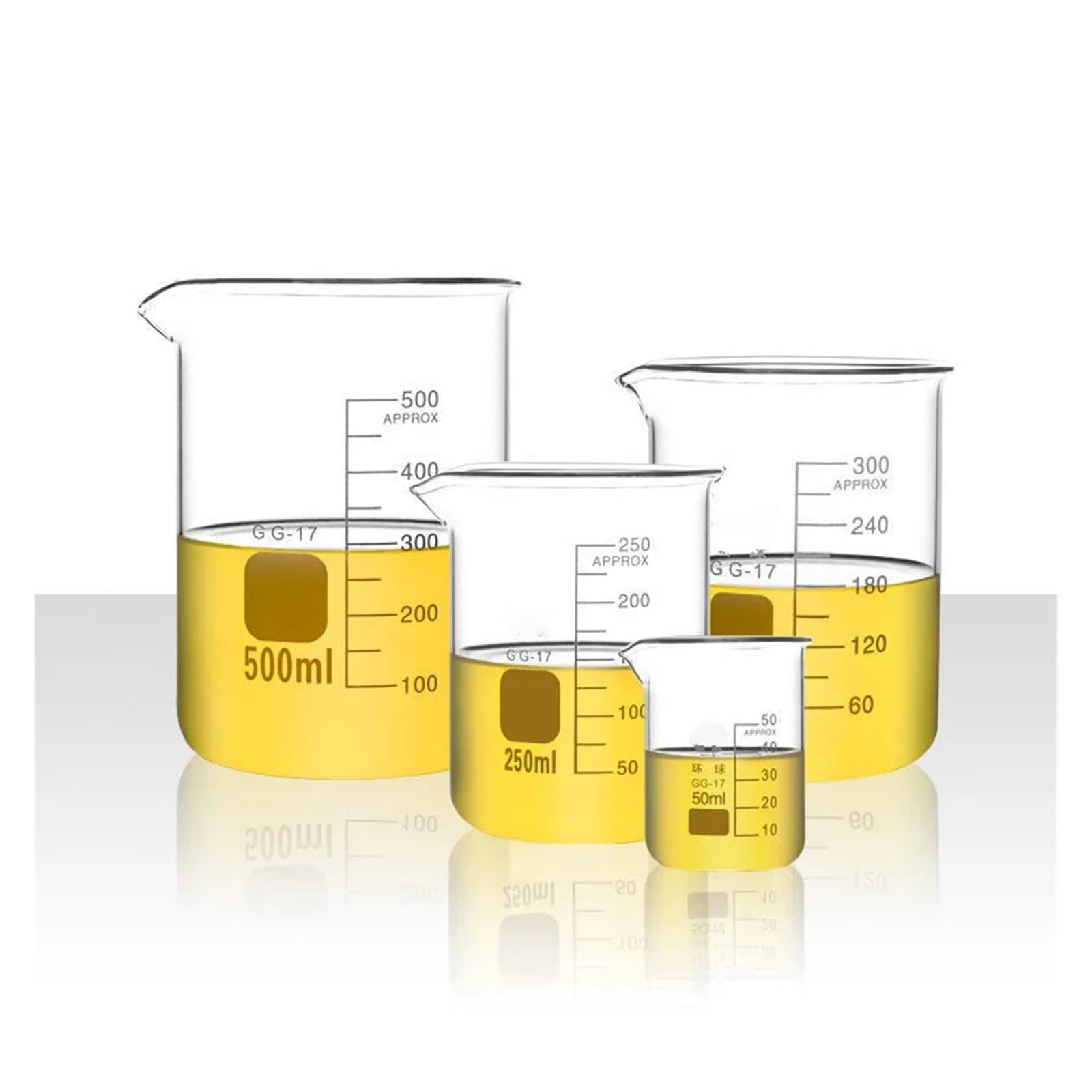 500 ml Glasbecher Laborglas Labormessbecher