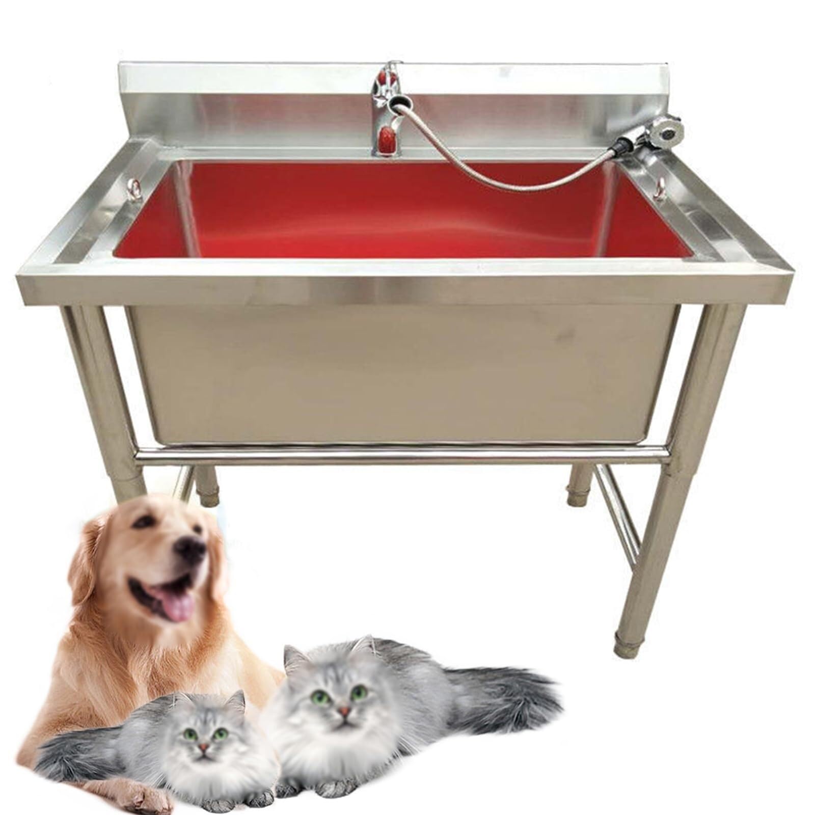 RENJJPBO Dog Grooming Bathtub Station for Home, Commercial Pet Grooming Bathtub, Washing Station