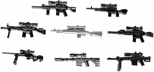 Paquete de rifle de francotirador personalizado (P14) diseñado para minifiguras de ladrillo