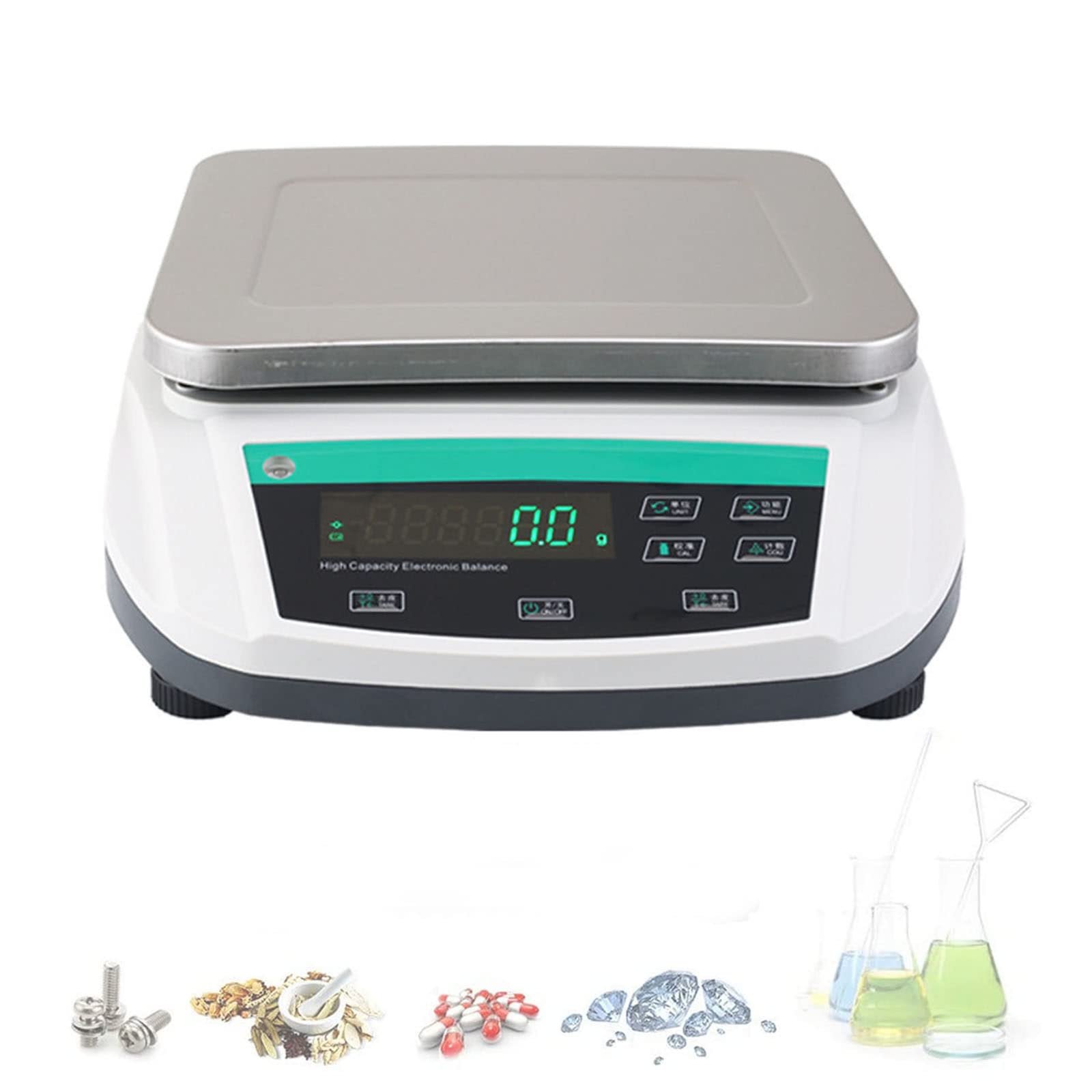 Bilancia Analitica Di Precisione Da Laboratorio, Bilancia Elettronica Di Pesatura Bilancia Scientifica Con Schermi Lcd E Porta Rs232, Bilancia Calibrata Per Chimica, Farmacia, Gioielleria,20kg/1g