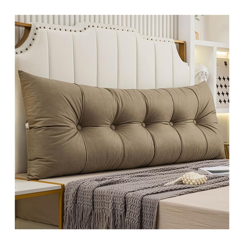 Morbido cuscino lavabile per testiera letto con scomparto laterale, sfoderabile e lavabile, adatto per letto e divano, cuscino posteriore per il massimo comfort