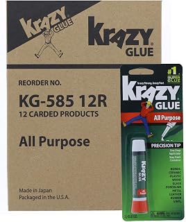 Original Adhesive - Super Glue - Precision Tip - Multi-Purpose One Drop Applicator (12)