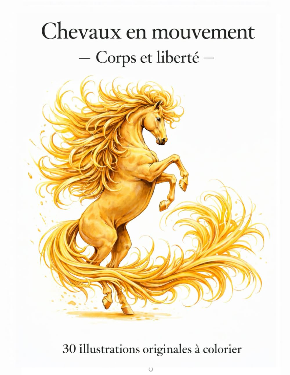 Chevaux en mouvement – Corps et liberté: 30 illustrations originales à colorier