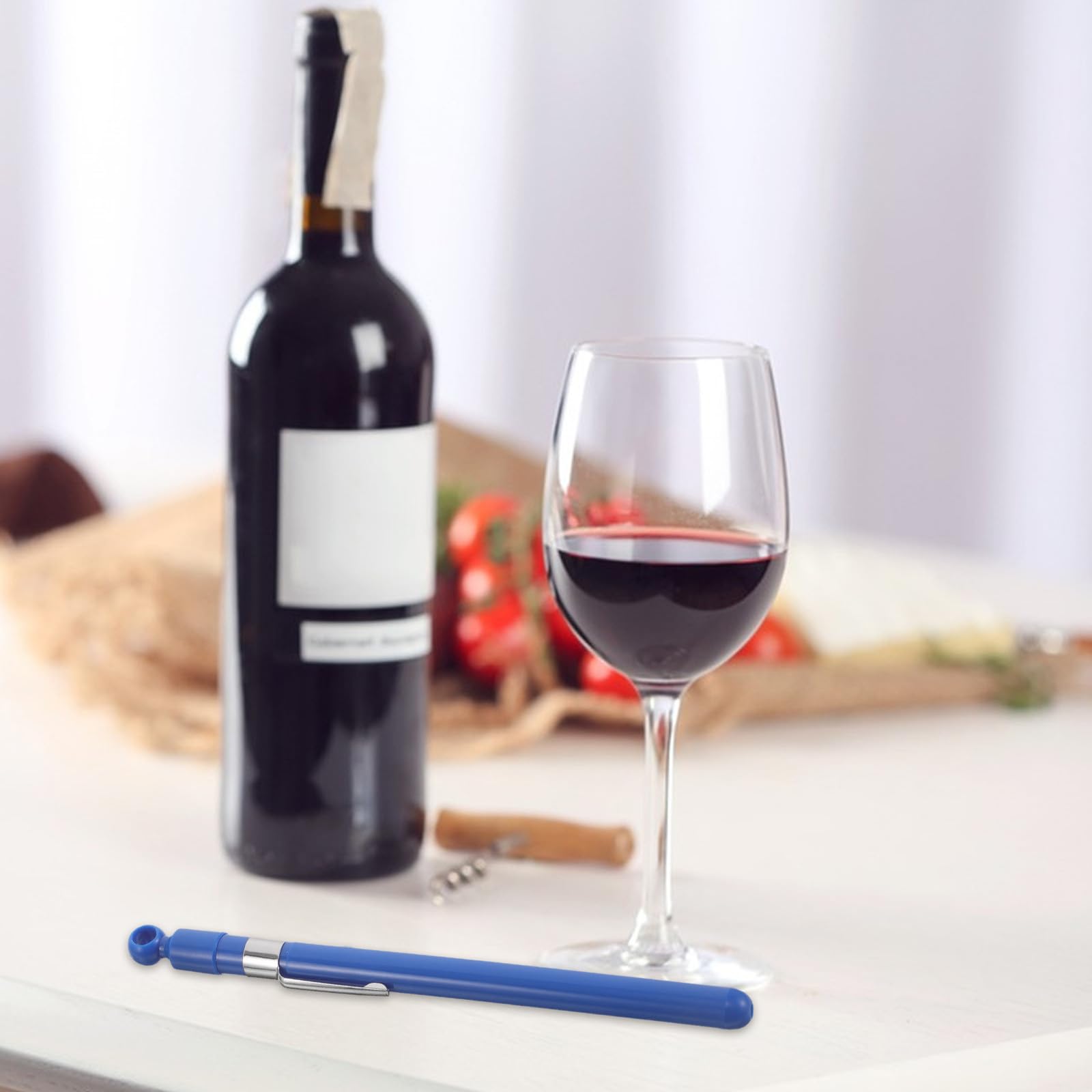 VALICLUD Glas Weintemperaturanzeiger für Küche mit Präziser Temperaturmessung und Leicht Ablesbarem Display Geeignet für Wein und Flüssigkeiten im Haushalt