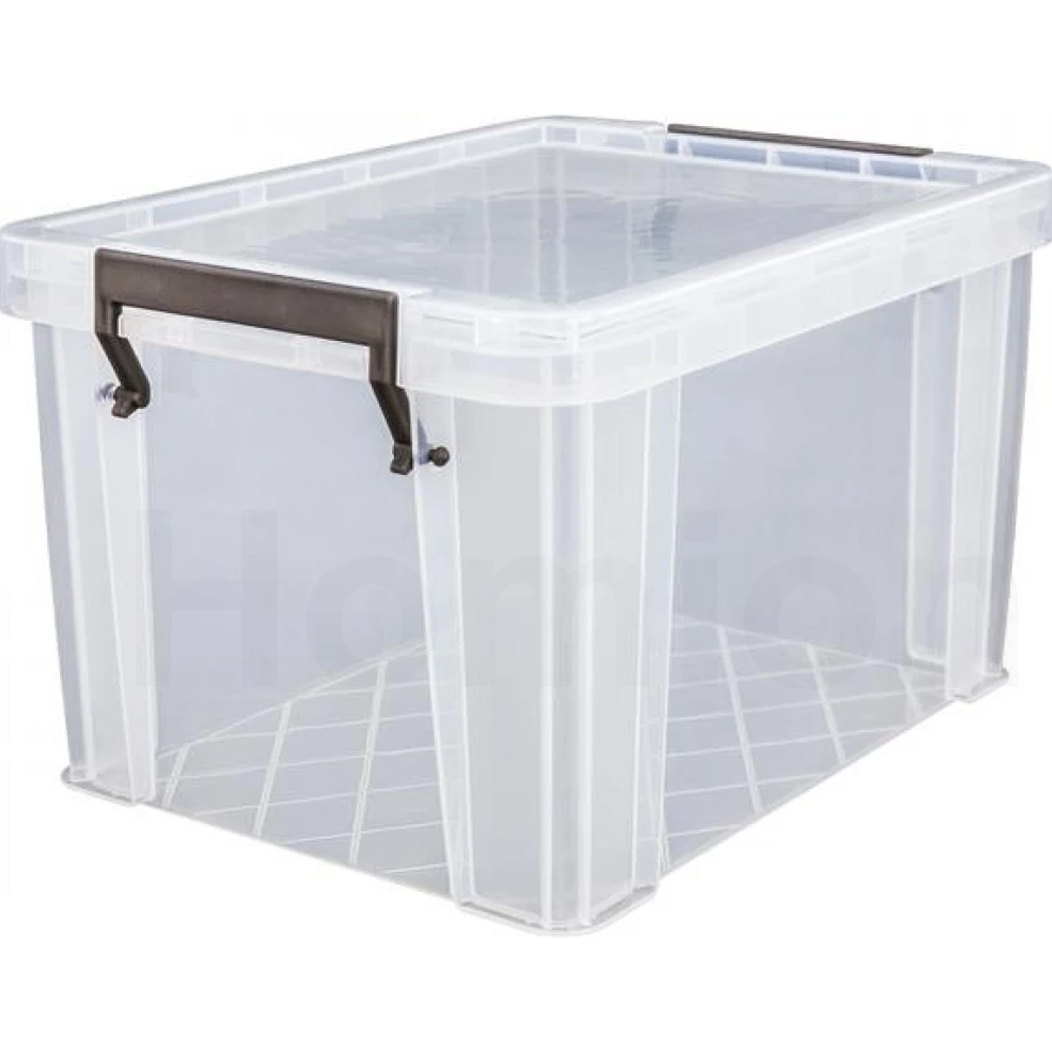 Homion Clear Plastic Storage Boxes With Stackable Stacking Clip Lock Lid 5 Litre (1)