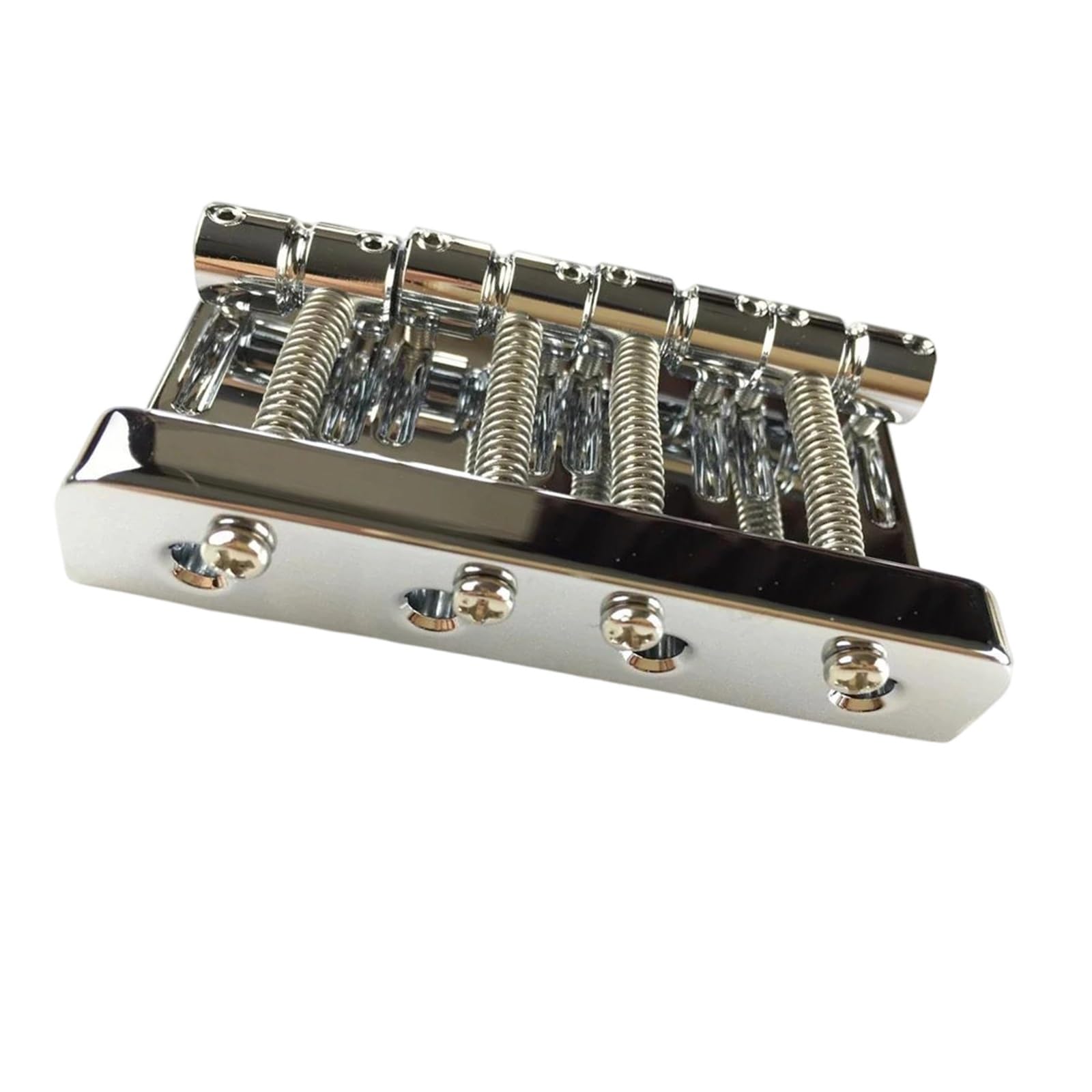 Ponte Per Basso Elettrico Professionale A Quattro Corde Sella In Ottone Cromato Bk | Ponte per chitarra (argento)
