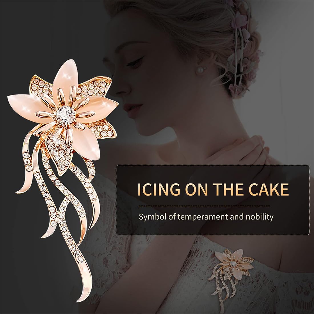 Broche Bouquet, Broche En Cristal Pour Femmes, Chic Mariage, Cadeau Filles