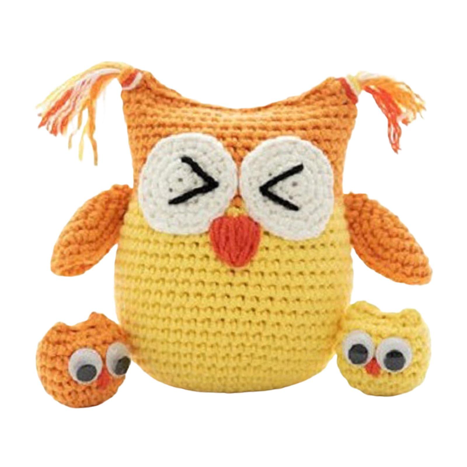 KBOLAE DIY Crochet Kit Hand Knitting Toy Classic for Birthday Gift Beginner Adults Yellow