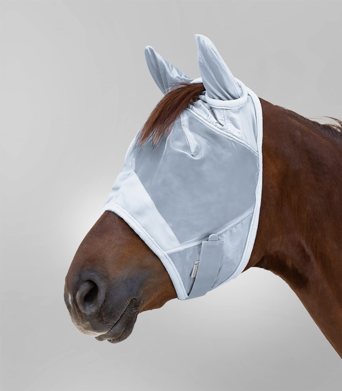 Masque anti-mouches cheval au paddock protection oreilles été tranquille