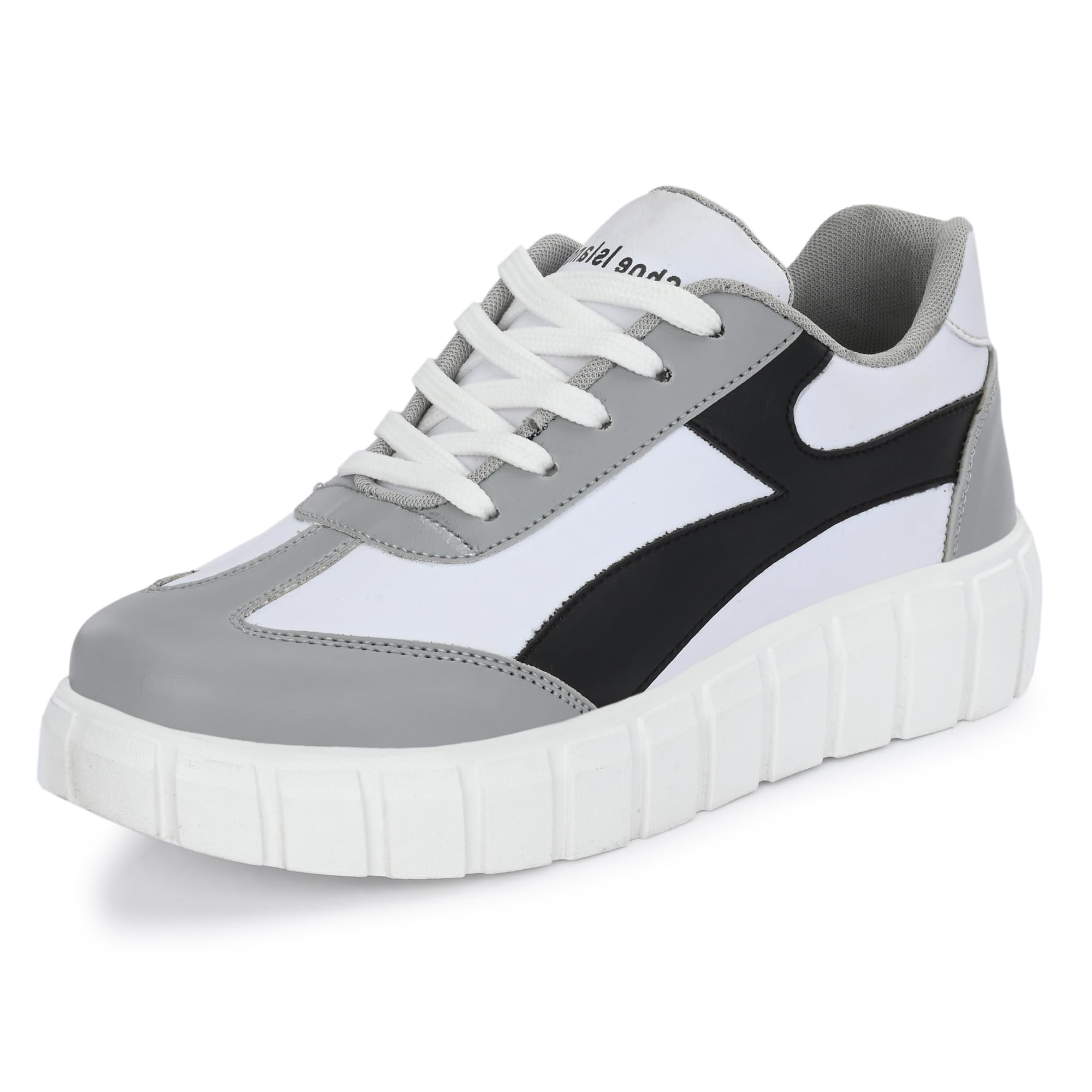 Shoe Island® Grey Lightweight Running Sports Girls Women Ladies High Heel Casual Shoes Chunky Sneakers for Women (BAB765), Size 7 UK/India (B0DG9C6WKD) Amazon Price History, Amazon Price Tracker