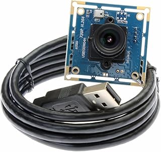 ELP 720p HD USB Camera Module with Microphone H.264 Mini UVC USB2.0 Audio Video Webcam Board for Android Linux Windows Mac Video Surveillance PC Camera for Computer, Laptop, Raspberry Pi, Jetson Nano