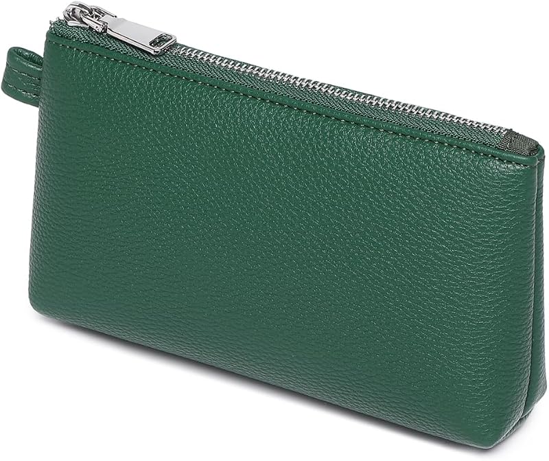 Necessaire de maquiagem YONBEN em PU Forest Green com zíper