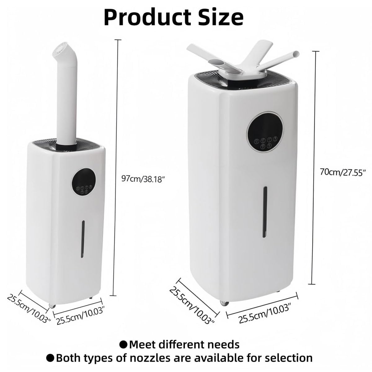 Humidificador comercial de 21 L con ajuste de humedad y temporizador, atomizador inteligente, cubre hasta 300 ㎡, ideal para invernaderos, supermercados y almacenes