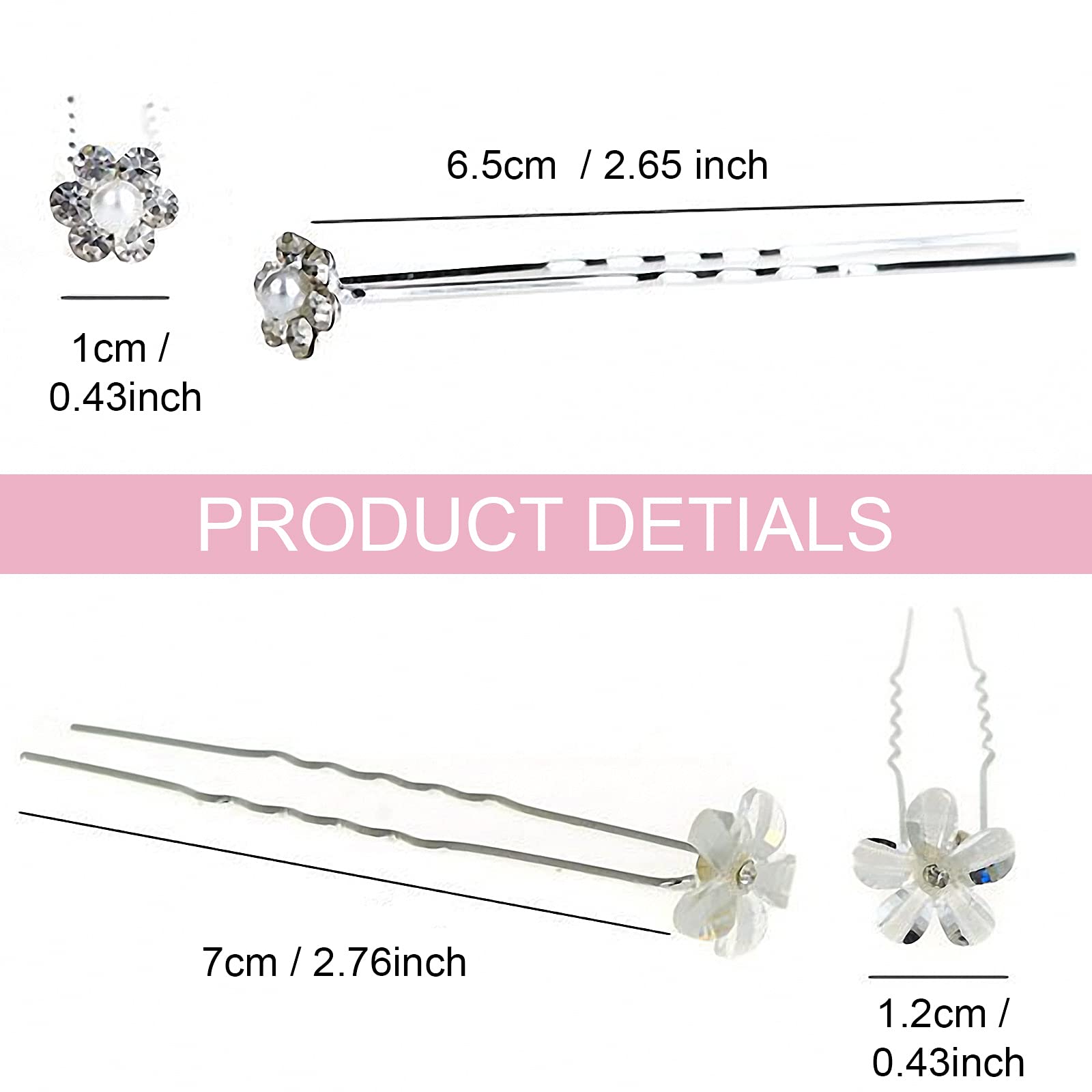 Épingle à Cheveux élégante - Cristal Clair Et Rhodium - Femme