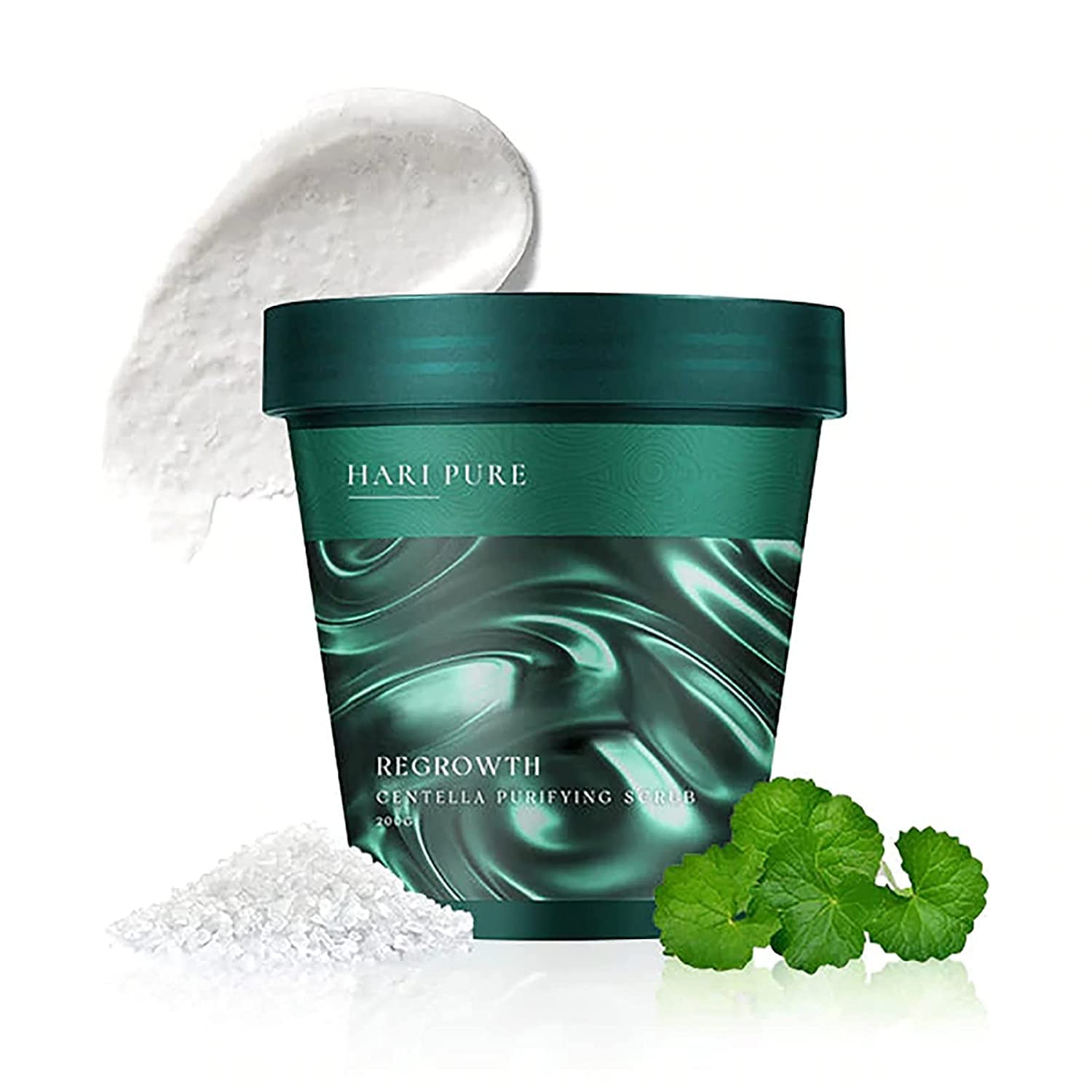 Haripure Regrowth Centella Purifying Scrub, Exfoliating Scalp Scrub,Sea Salt Exfoliating Shampoo,Nourish and Smooth for Hair,100g