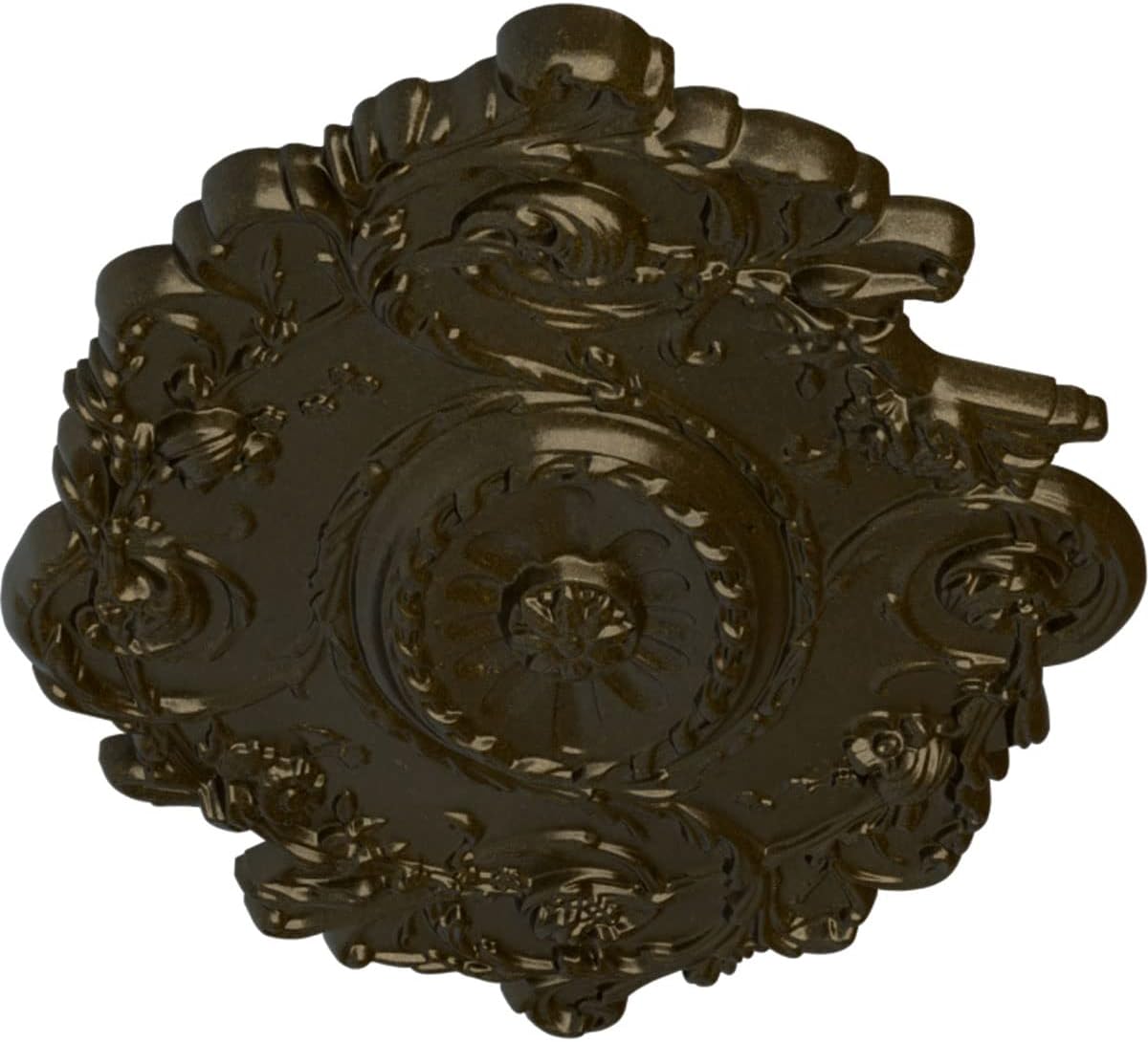 Ekena Millwork CM30SGGGS Cm30Sgggs Strasbourg Ceiling Medallion, Green Gold