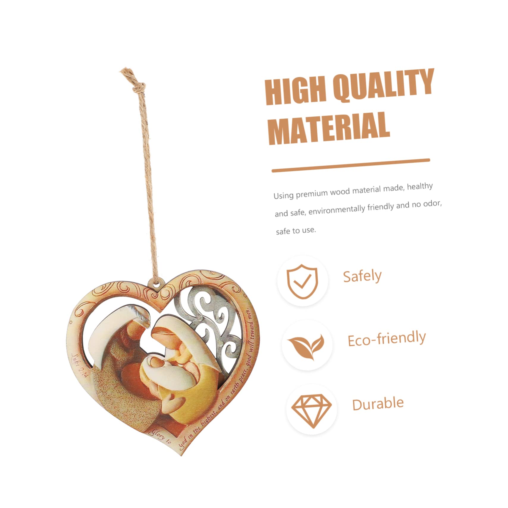 SOIMISS 3stücke Holz-Herz Deko-hänger Mit Familienmotiven Wanddeko Aus Holz Liebevolles Herz-Design Für Hochzeiten Partys Und Tägliche Dekorationen Vielseitig Einsetzbar Und Stilvoll