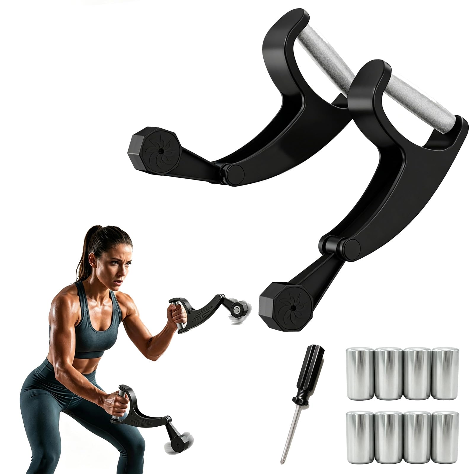 View 1 of [MISSING WEIGHTS] GKENGUJE Ropeless Battle Rope - Black, Adjustable Weights