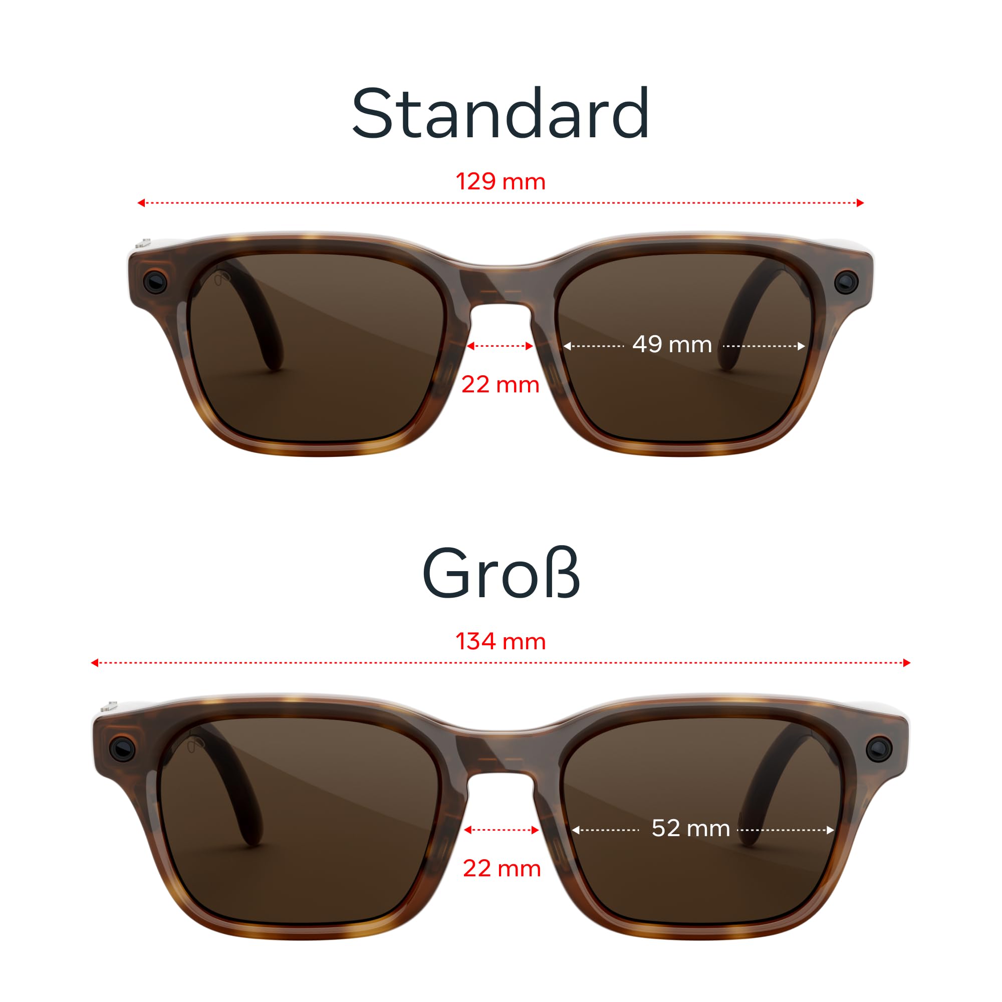Meta Adventurer, Klassisches Havana | Unisex-AI Glasses – Meta AI, 12-MP-Kamera, Live-Übersetzung – 3K-HD-Auflösung – Über 8 Stunden Akkulaufzeit – Verschiedene Größen – Gläser: Braun