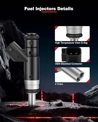 Miniatura 3 de 4 inyectores de combustible de gran rendimiento 4891577AC compatibles para 2011-2013 para 200 2 puertas convertibles 2.4L 2007-2013 para Patriot