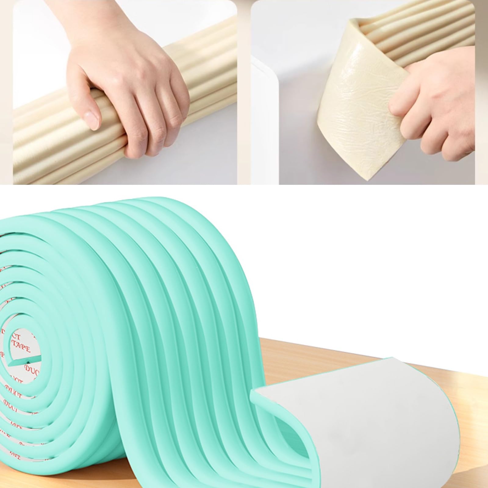 Coperture per angoli da parete, protezioni per bordi di mobili, tavoli, pareti, in schiuma, per la sicurezza dei bambini, forma a W, processo professionale extra spesso, per angoli e bordi affilati