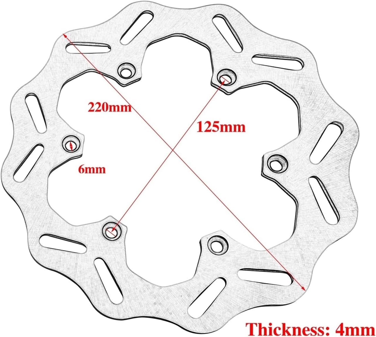 260MM 220MM Front Rear Brake Disc Fit For SX SXF XC XCF XCW EXC EXCF FE TE FC TC FX TX 1994-2023(220MM)
