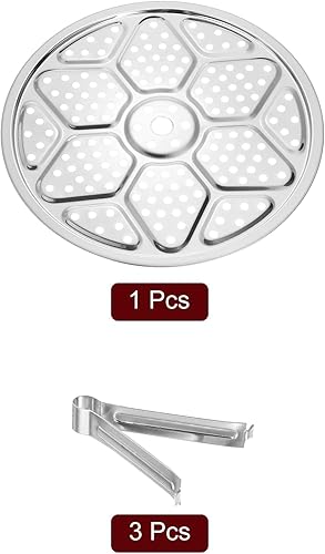 Vista 38 de uxcell Estante de vapor de acero inoxidable con soporte, bandeja de vapor de olla de 10.2 pulgadas para utensilios de cocina a vapor olla a presión