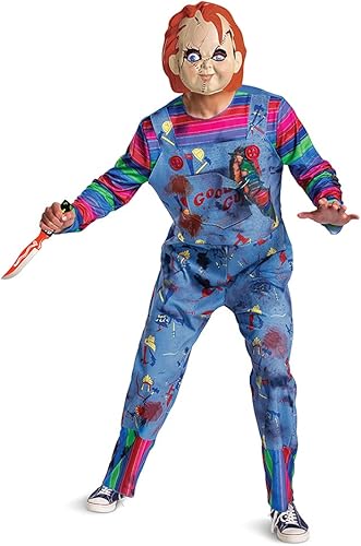 Miniatura 5 de Disfraz de Chucky para hombre, disfraz oficial de Chucky para niños, disfraz y máscara