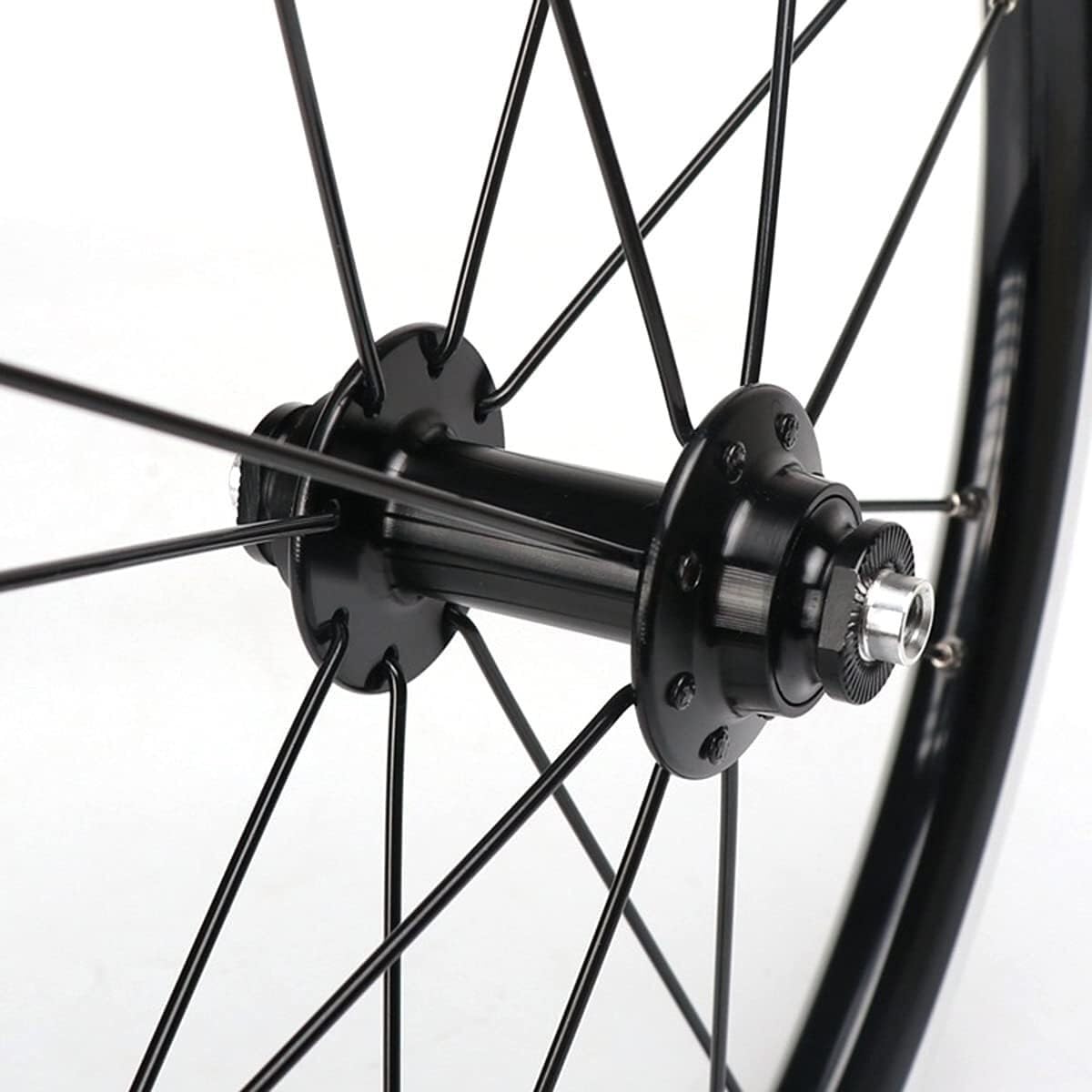 Fahrrad-Laufradsatz 16 Zoll, 305 mm Felge, V-Bremse, Radbolzen, 74/85 mm Nabe, 16/20 Loch, 9-13-17 Zähne, abnehmbares Ritzel (Black a)