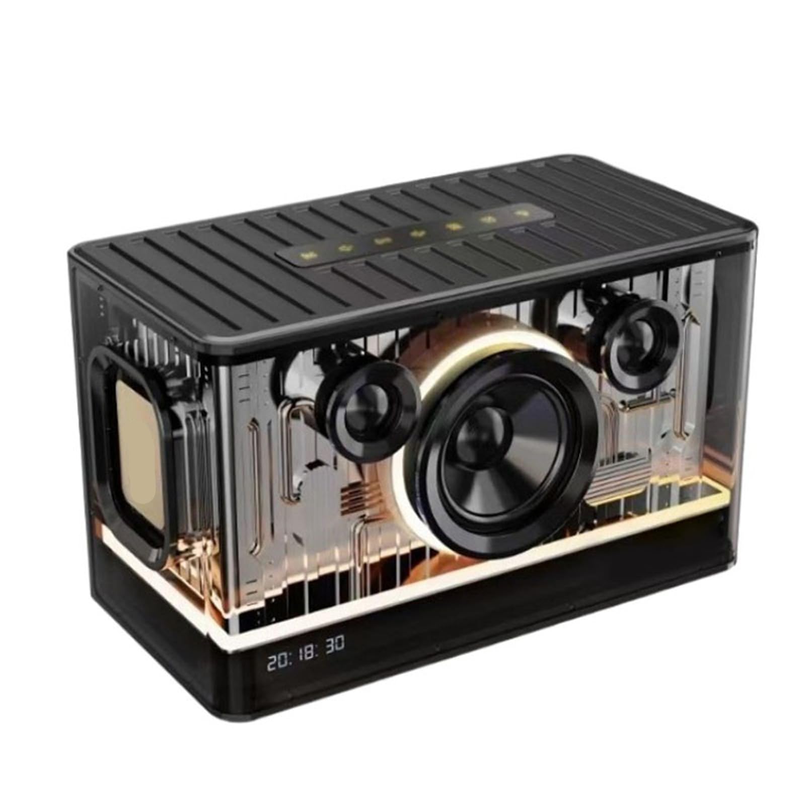 XUMIUZIY Altoparlanti per Computer da 45 W per PC, Altoparlanti Stereo da Scrivania con Luce RGB, Display Orologio a LED, Bluetooth 5.3 e Suono Surround a 360° per Feste, Riunioni e casa.
