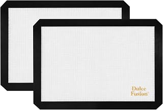 Silicone Baking Mats 2-Pack, 16.5 x 11.6 Inch Half Sheet, Reusable