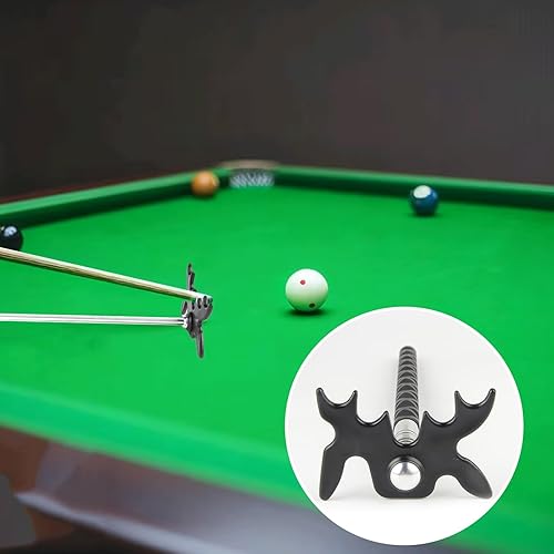 Miniatura 2 de Palo de puente retráctil para taco de billar con cabeza de plástico, 7 posiciones de disparo, accesorio para taco de billar para billar, se extiende