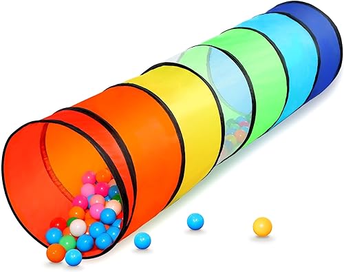GeerWest Túnel para niños pequeños para niños, juguete de túnel desplegable para niños y perros, juego en interiores y exteriores, regalos para