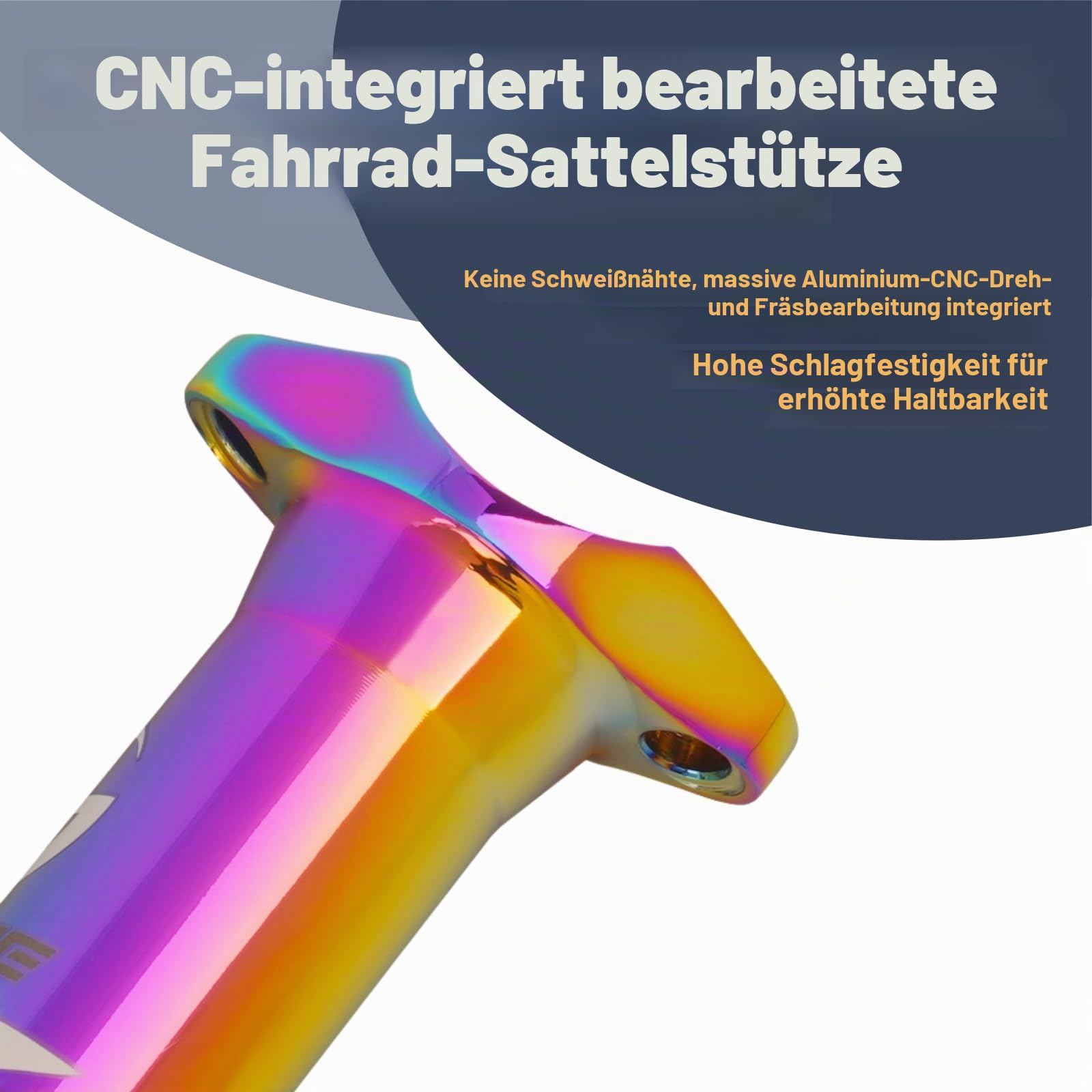 Fahrradsattelstütze 27,2/31,6 mm Leichte Aluminium-Sattelstütze 400 mm für Mountainbikes und Rennräder
