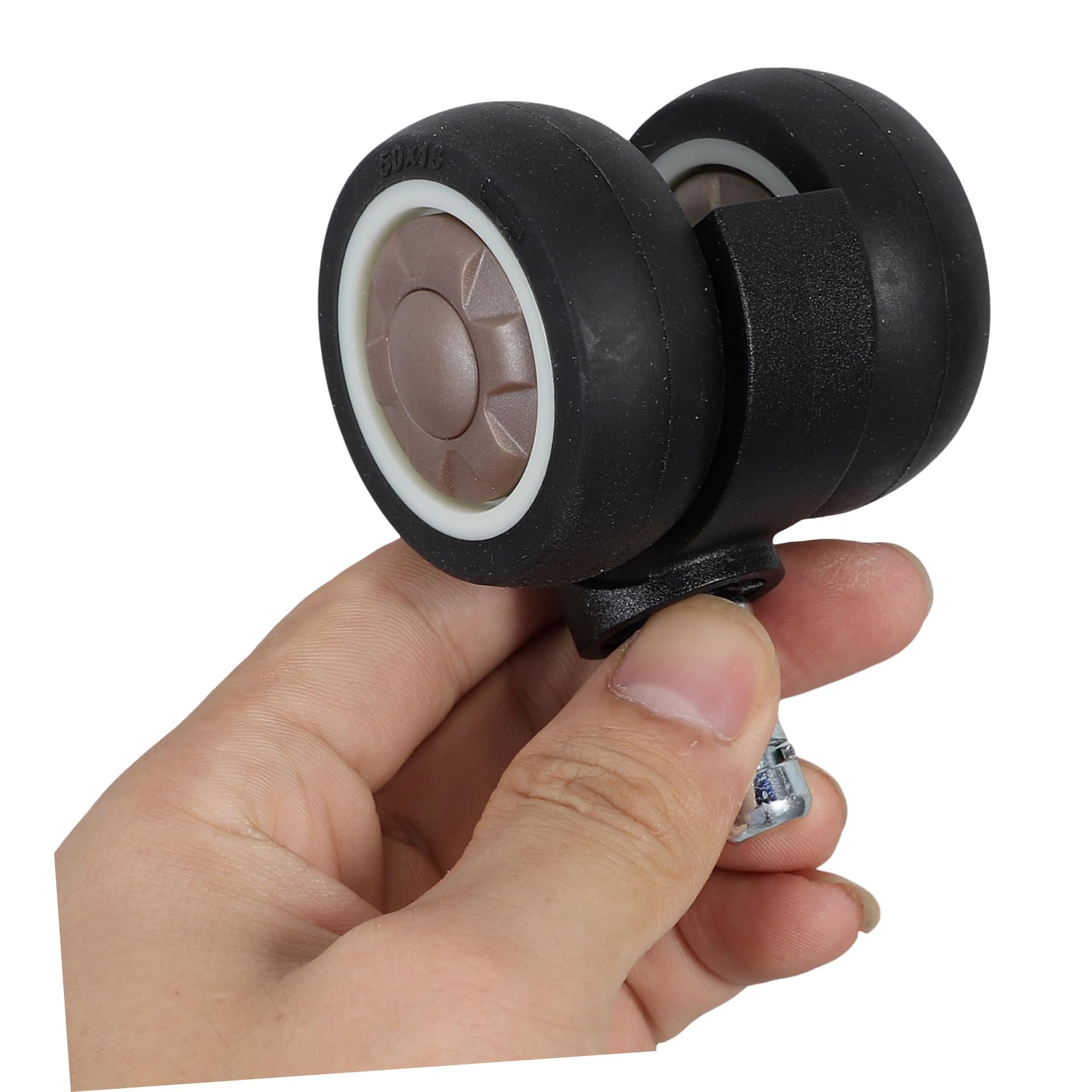 DOITOOL Set 5 Ruote Silenziose per Sedie Ufficio e Gaming in Tpr e Metallo, Doppia Rotazione Liscia, Adatte per Uffici e Sale da Gioco, Design Moderno