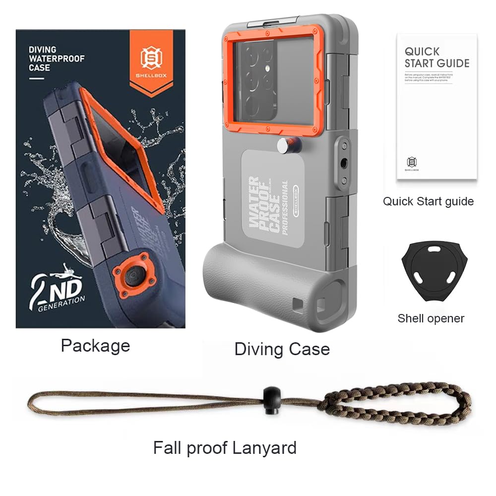 2025 - Funda para teléfono de buceo subacuático para teléfono 17/16/15/14/13/12Pro Max/Galaxy S25/S24/S23. (15 m), funda impermeable profesional de buceo submarino para video fotográfico (gris)