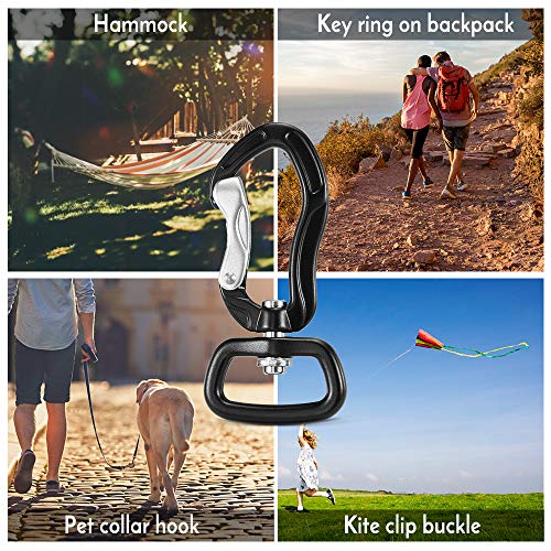 Carabiner Clip, Andoer Mosquetão giratório mosquetão giratório 360 ° mosquetão giratório mosquetão p