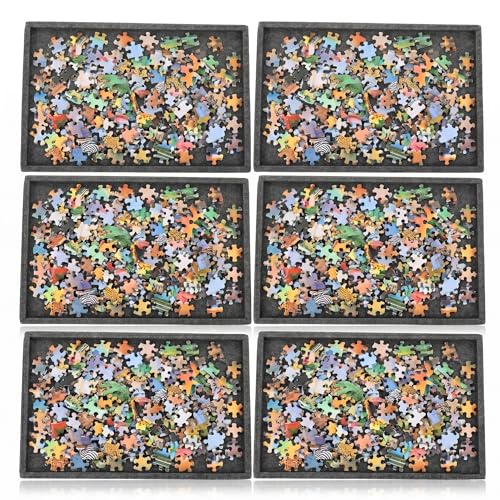 Blocs de construction multifonctionnels et organiseur de puzzle gris