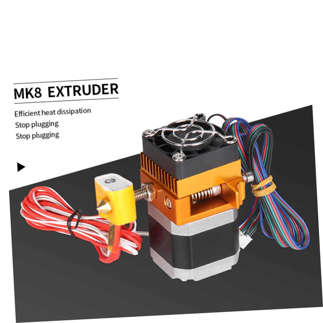 3d-drucker Extruderkopf 1, 75mm 0, 4mm 12v 40w aus Kupfer | Aluminiumlegierung und Edelstahl, als Ersatz für Defekte Einheit, Kompatibel mit Mk8 und Prusa I3