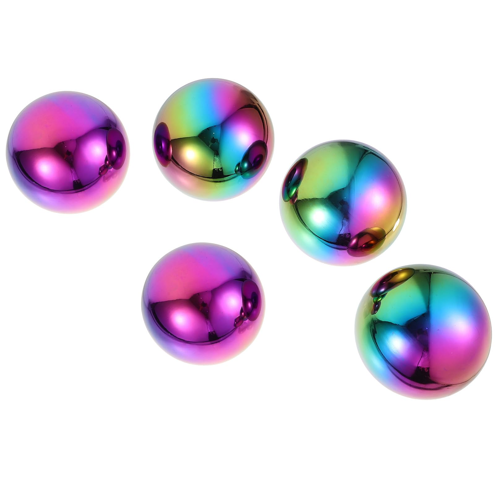 Housoutil Sfera Riflettente per Decorazione da Giardino da Giardino Palline Tonde Resistenti Set 5 Pezzi in Acciaio Inossidabile Lucidato e Centrotavola Elegante