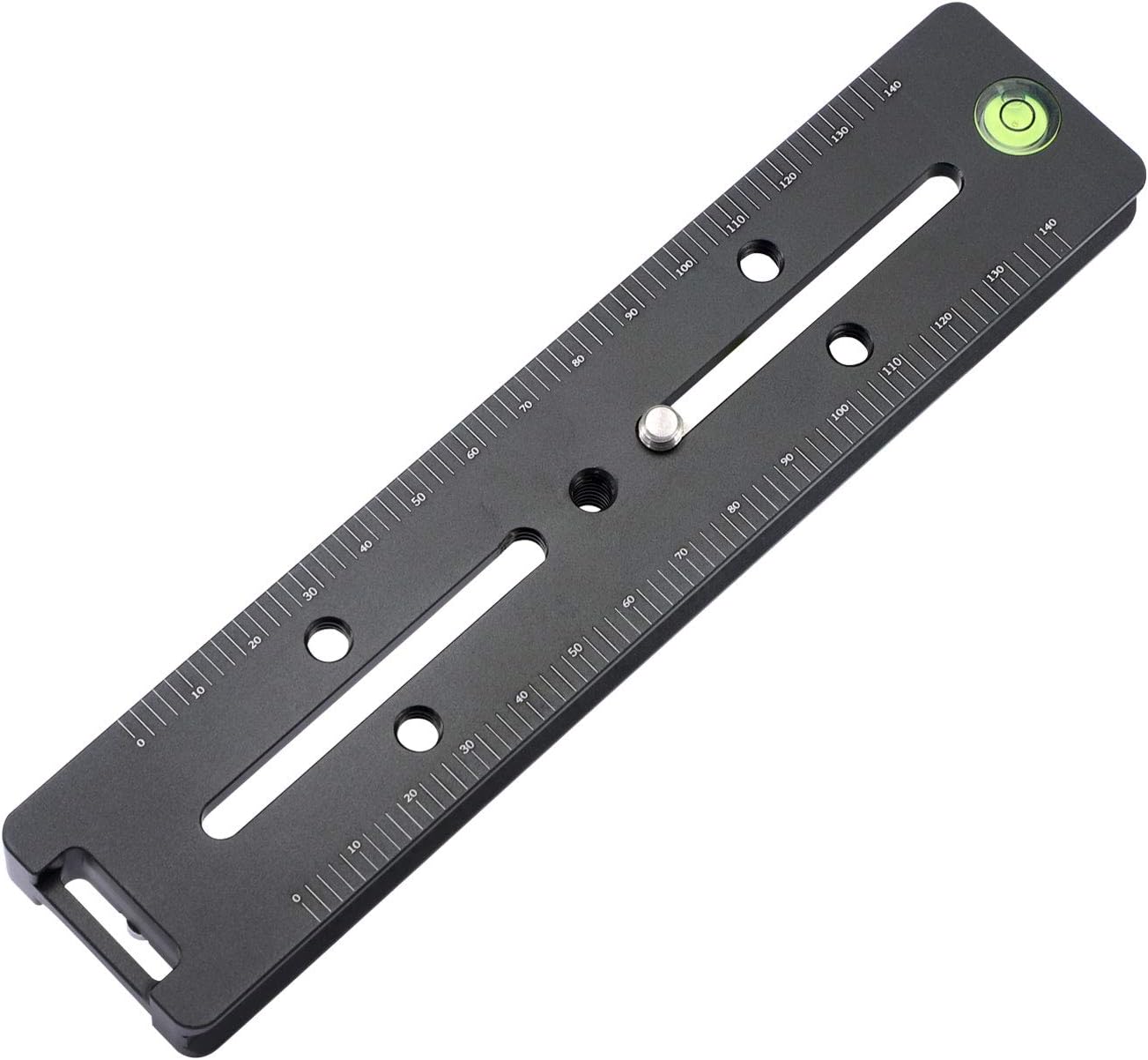 Leftfoto 180MM Quick Release Plate with Double Arca Dovetails Precision Rail with Bubble Level & Precision Decimal Scale Double Macro Rail