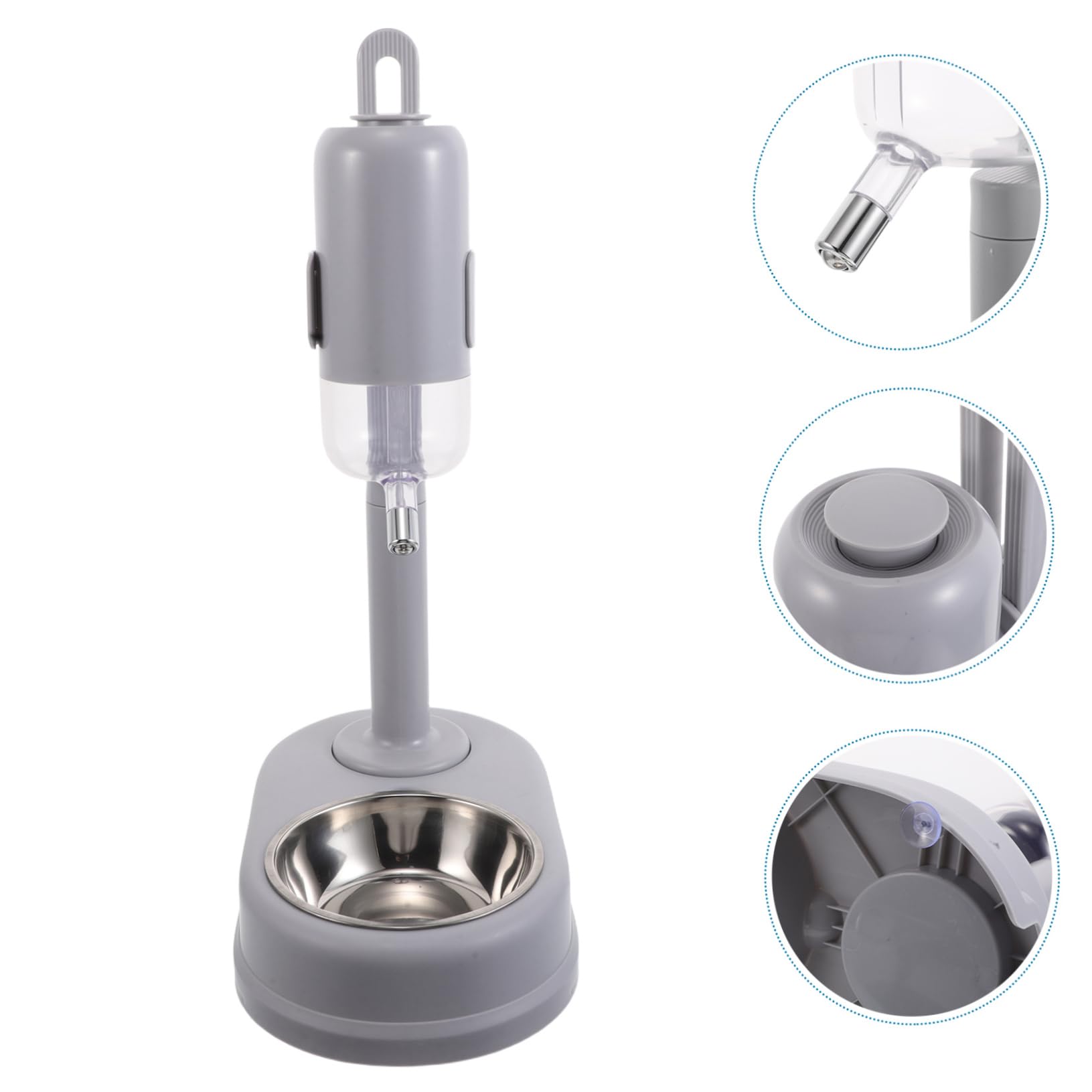 POPETPOP Contenedor de Alimentación para Mascotas Altura Dispensador de Alimentos y Bebedero Automático Bola Rodante para Comederos para Perros y Gatos