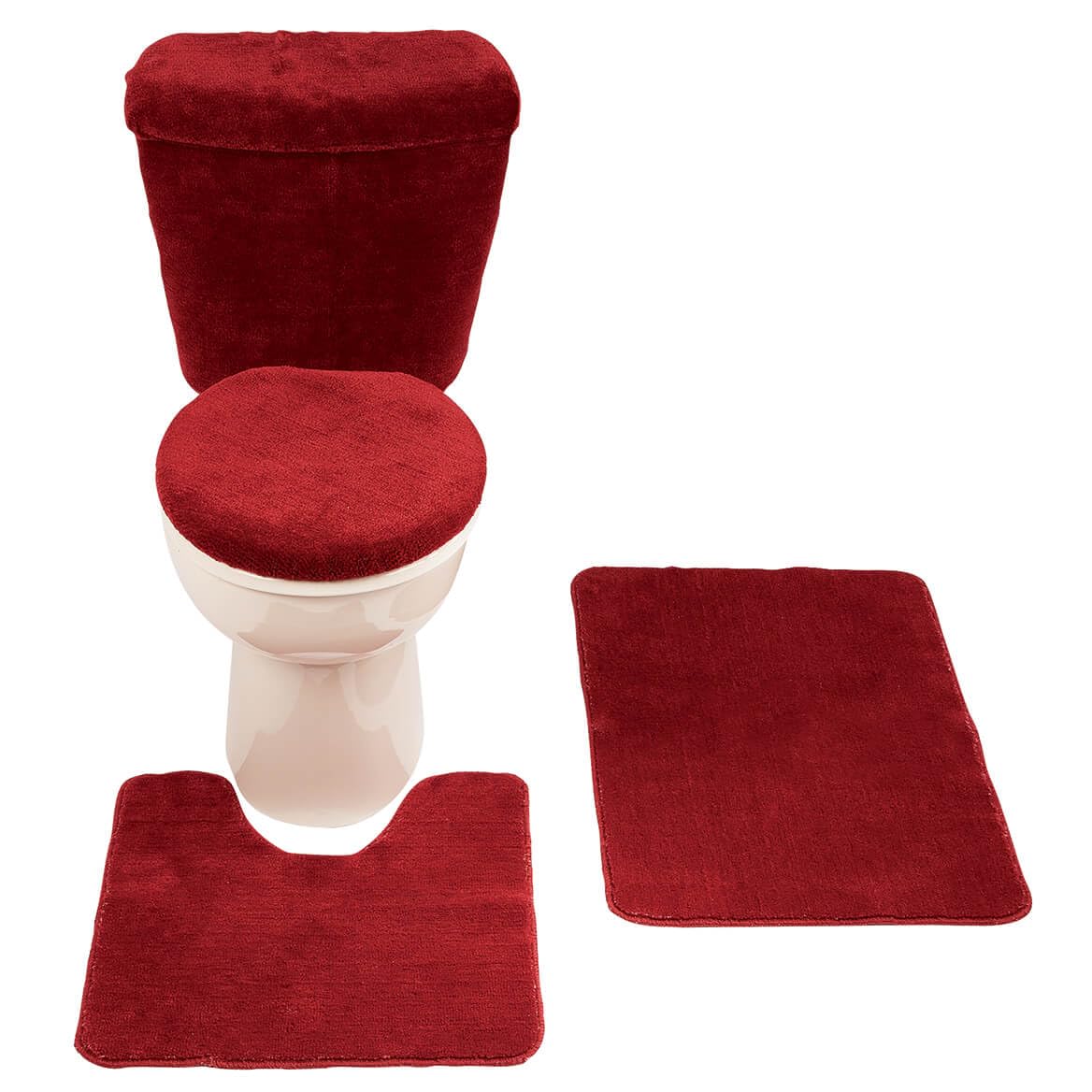 Amazon.com: Miles Kimball Burgundy 5 Piece Bath Set : Home & Kitchen